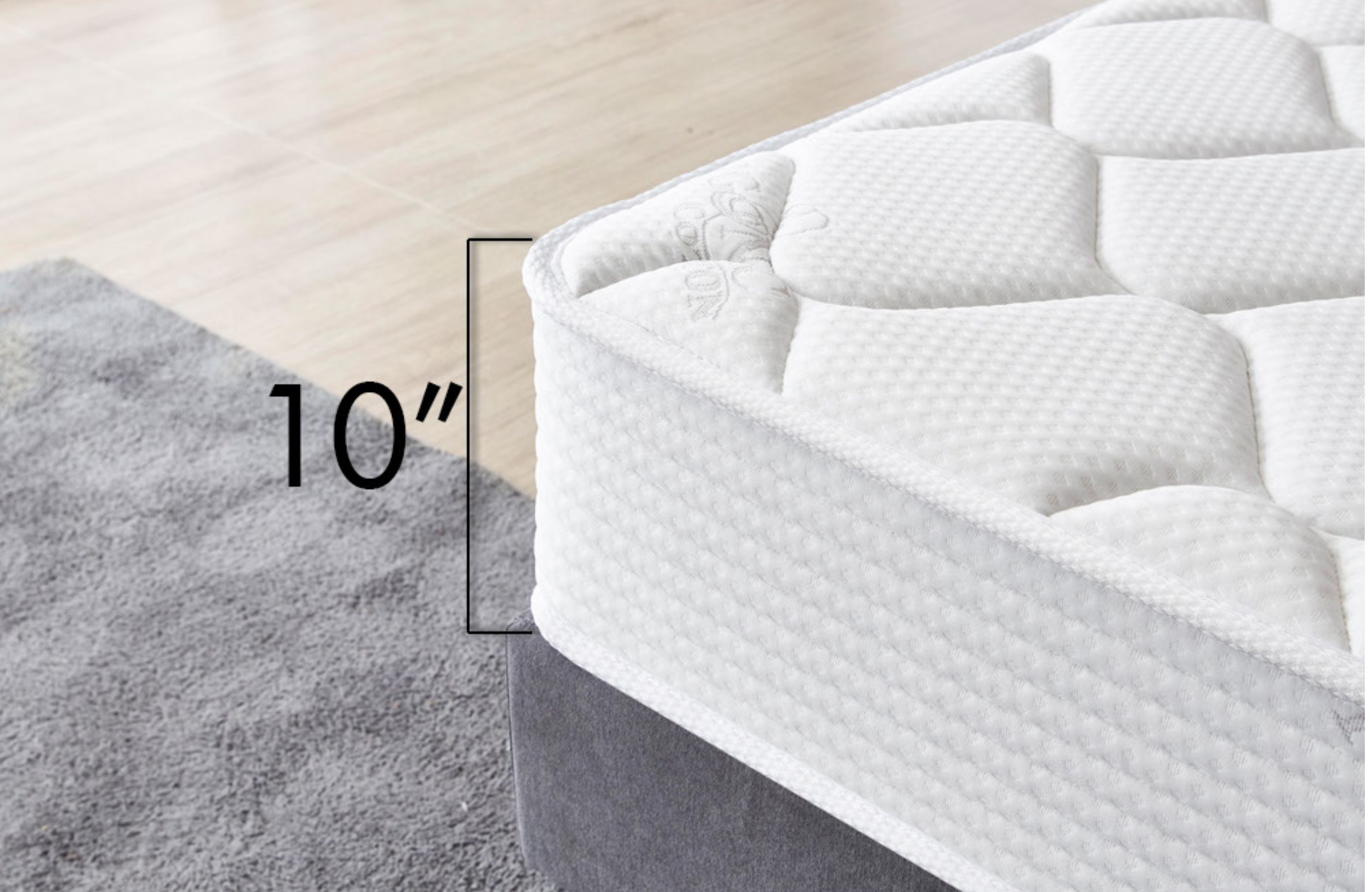 THE PREMIUM - 10" - Medium Firm - Tight Top - Encased Spring and Foam - Organic Cotton Mattress