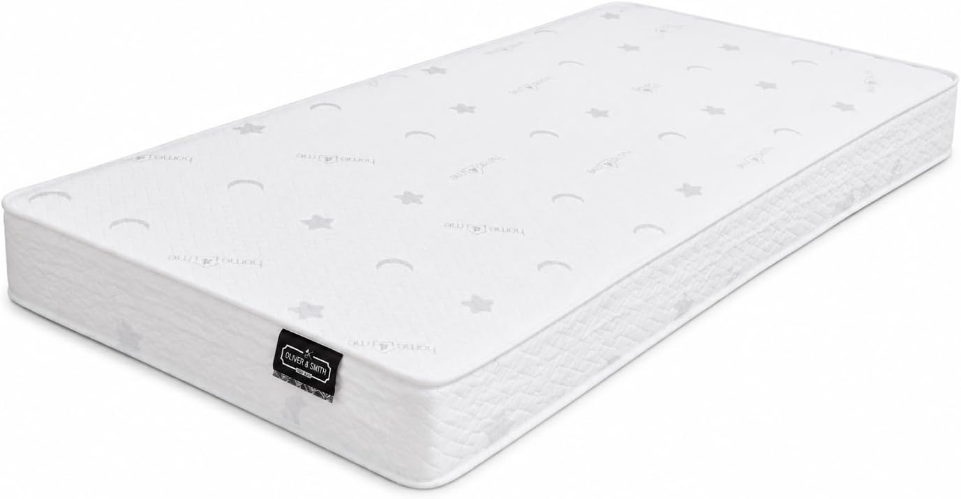 Water-Resistant 6-Inch Hybrid Continuous Coil Spring Mattress with Comfort Foam | Euro Tight Top | Breathable & Lightweight | Mattress in a Box | Twin 38" x 75" | Perfect For Kids & Guest Rooms