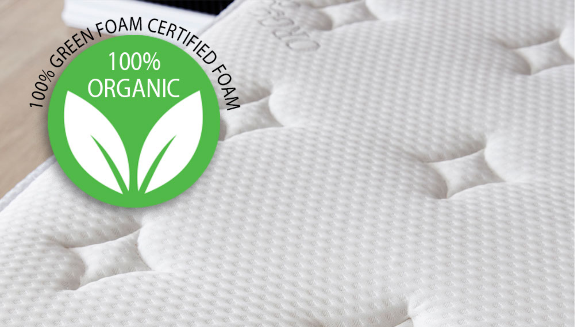 THE LUX - 12" - MEDIUM - Cool Memory Foam Encased Spring Mattress - Organic Cotton Mattress